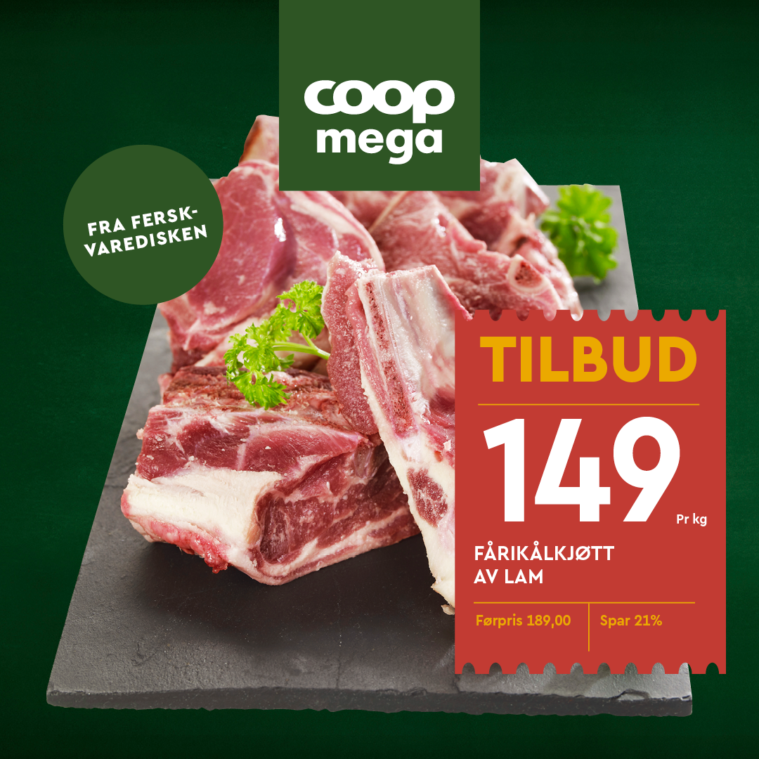 Fårikålkjøtt av lam Coop Mega
