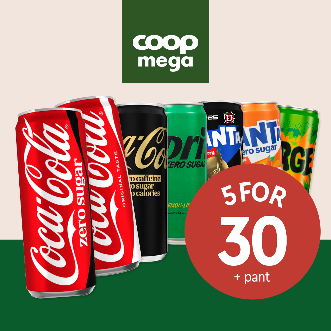 5 for 30kr Coop Mega